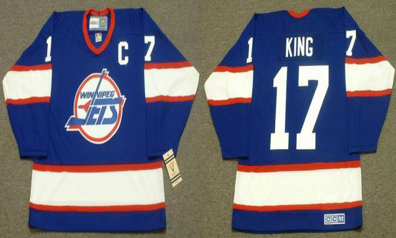 2019 Men Winnipeg Jets #17 King blue CCM NHL jersey